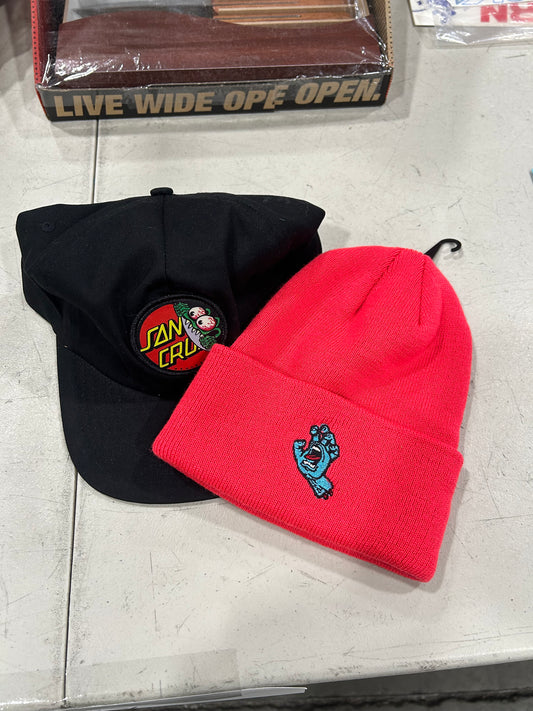 Santa Cruz Hat & Beanie (Black/Red)